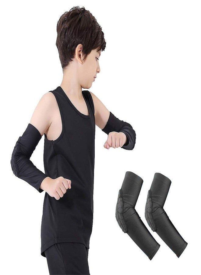 Luwint Children Volleyball Arm Pads - Boys & Girls Compression Armour Protective Elbow Guard for Football Basketball Baseball Bowling Tennis Hockey Sports, 1 Pair (Small) - Image 1